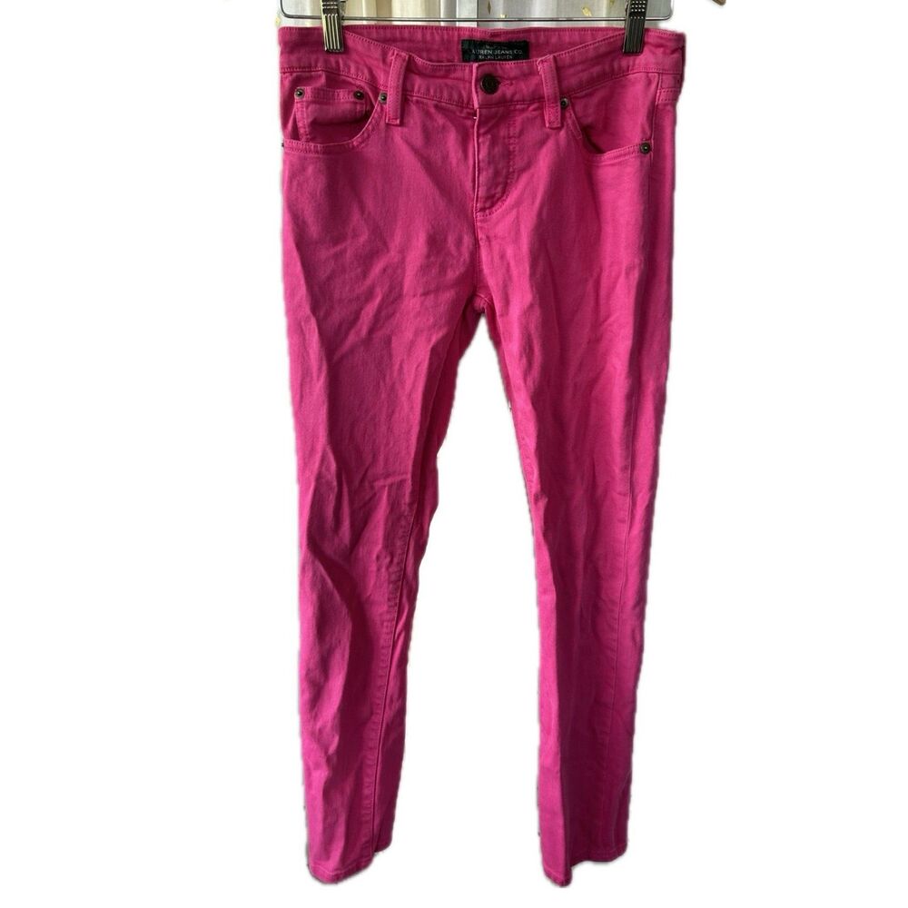 Ralph Lauren Jeans Co. Women's Barbiecore Pink Modern Straight Ankle Jeans 4